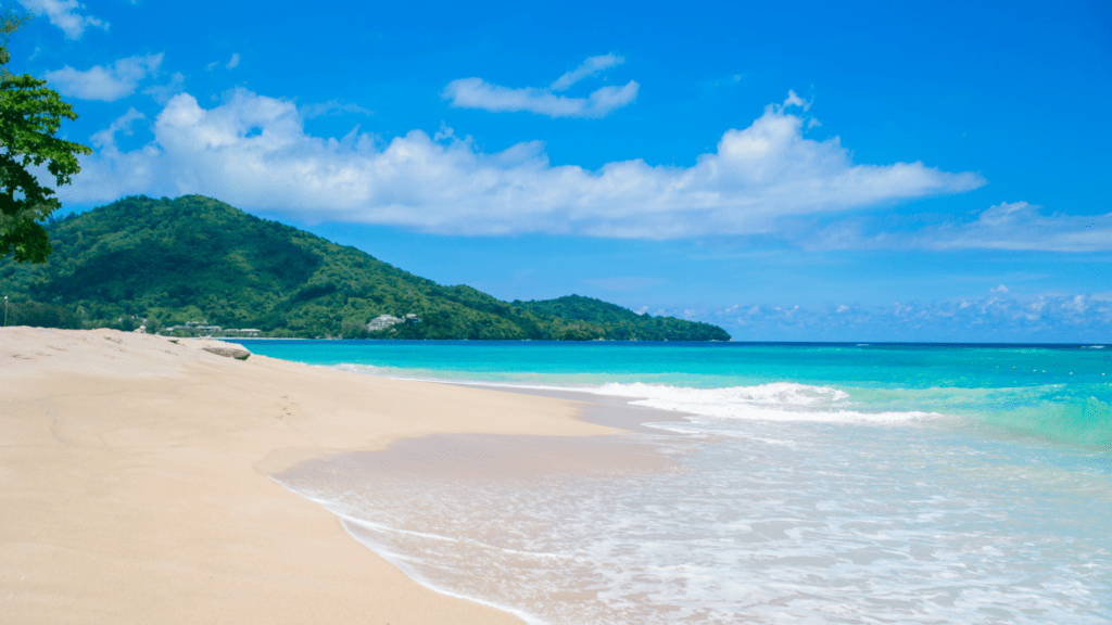 image of a white sand on the beach