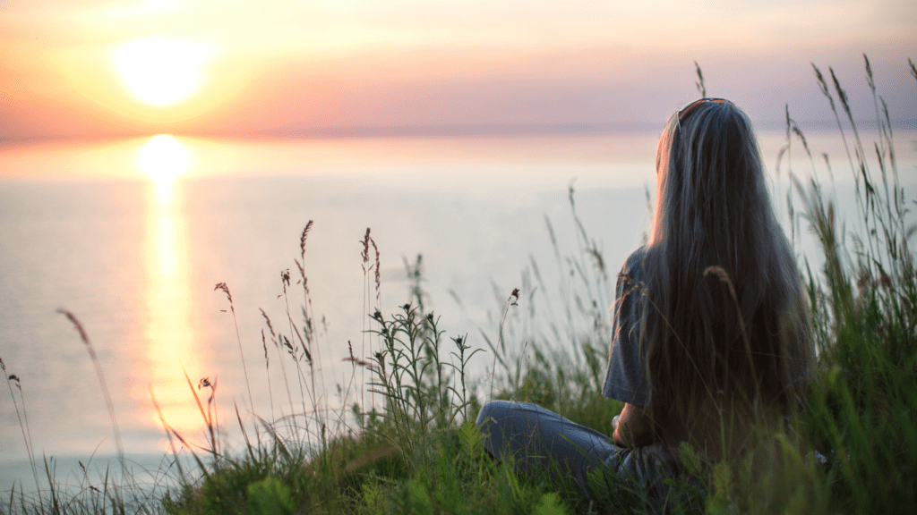 a person sitting alone