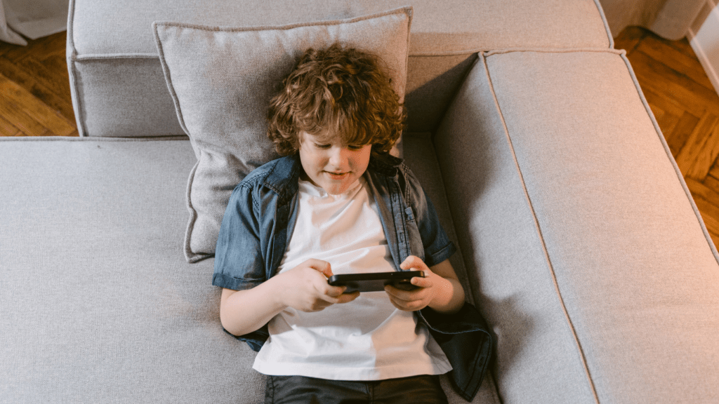 a child using a cellphone