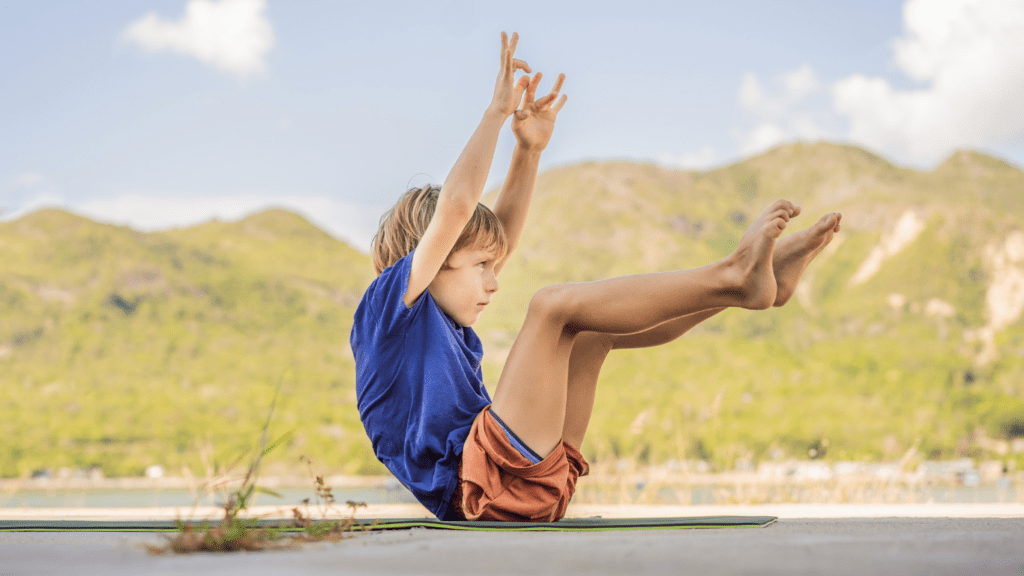 kid doing yoga