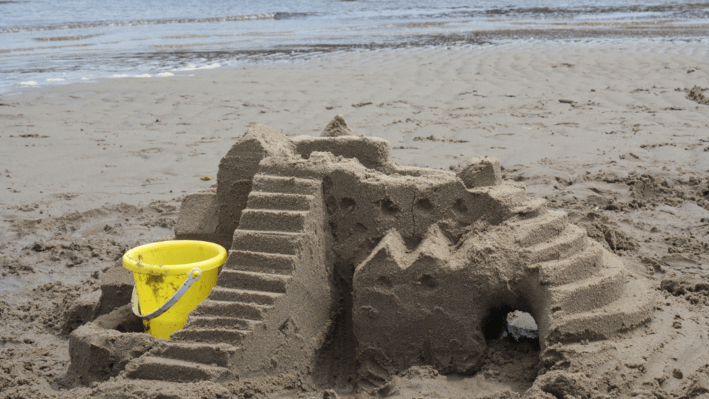 sand castle at the beach