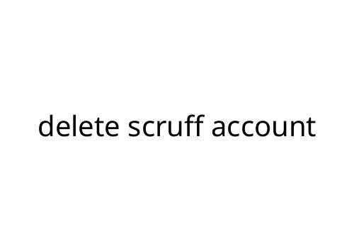 delete scruff account