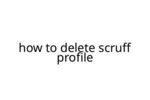 how to delete scruff profile